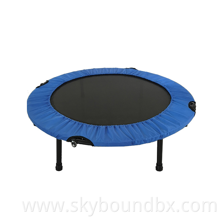 Folding Fitness Trampoline, Portable Mini Exercise Rebounder with 43''-51